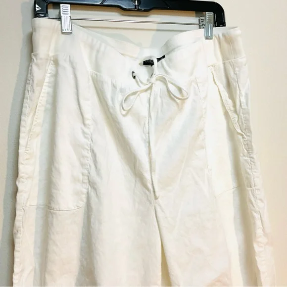 Eileen Fisher White Woman’s Joggers 1X Parachute Pants Utility Draw String Relax - Picture 3 of 8